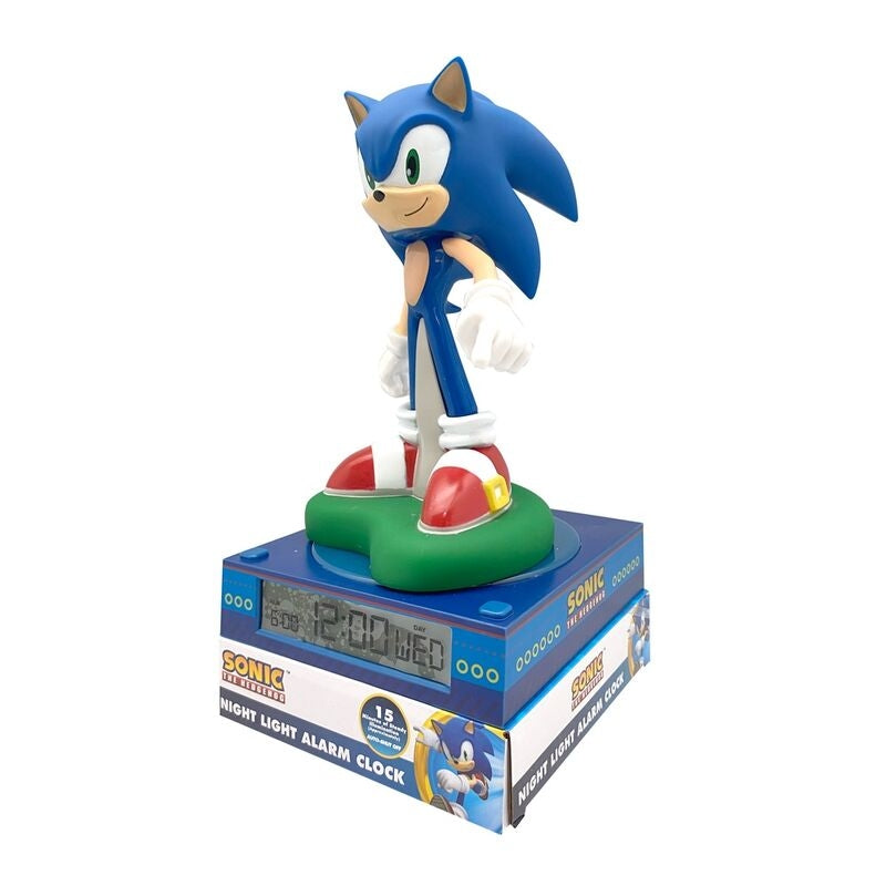3D Sonic the Hedgehog-lampa med väckarklocka
