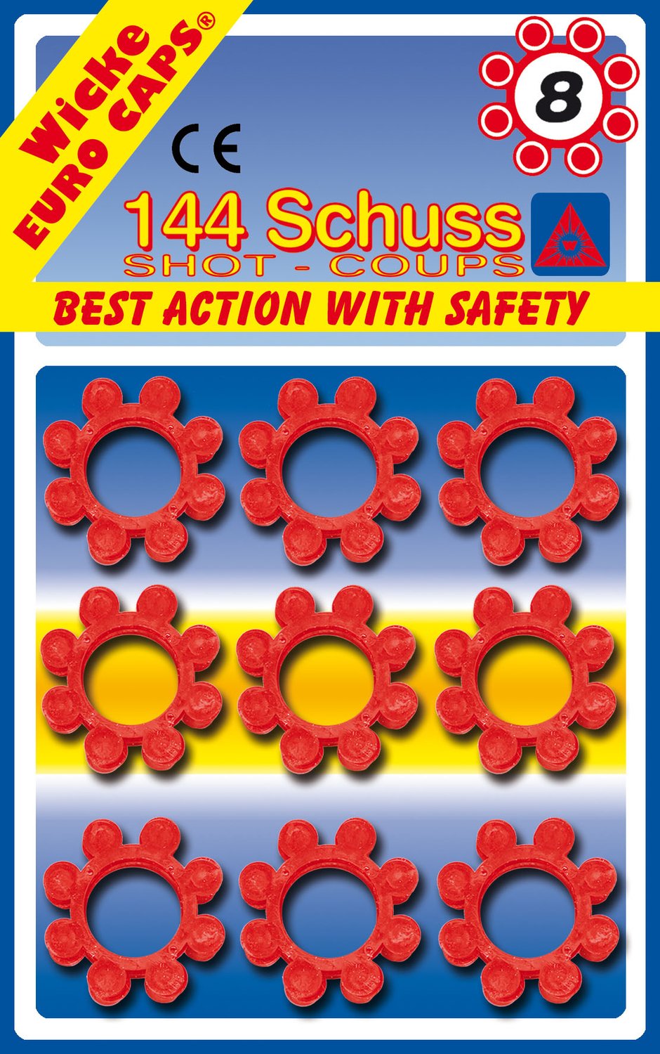 8-skotts ringlock, 144 skott, tillbehör till leksakspistol