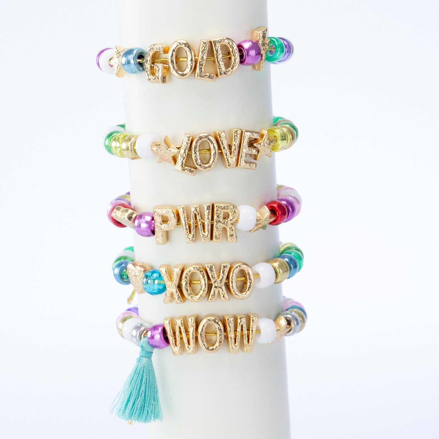 Armbandstillverkare i guld, 300+ pärlor, 7 m elastiskt snöre