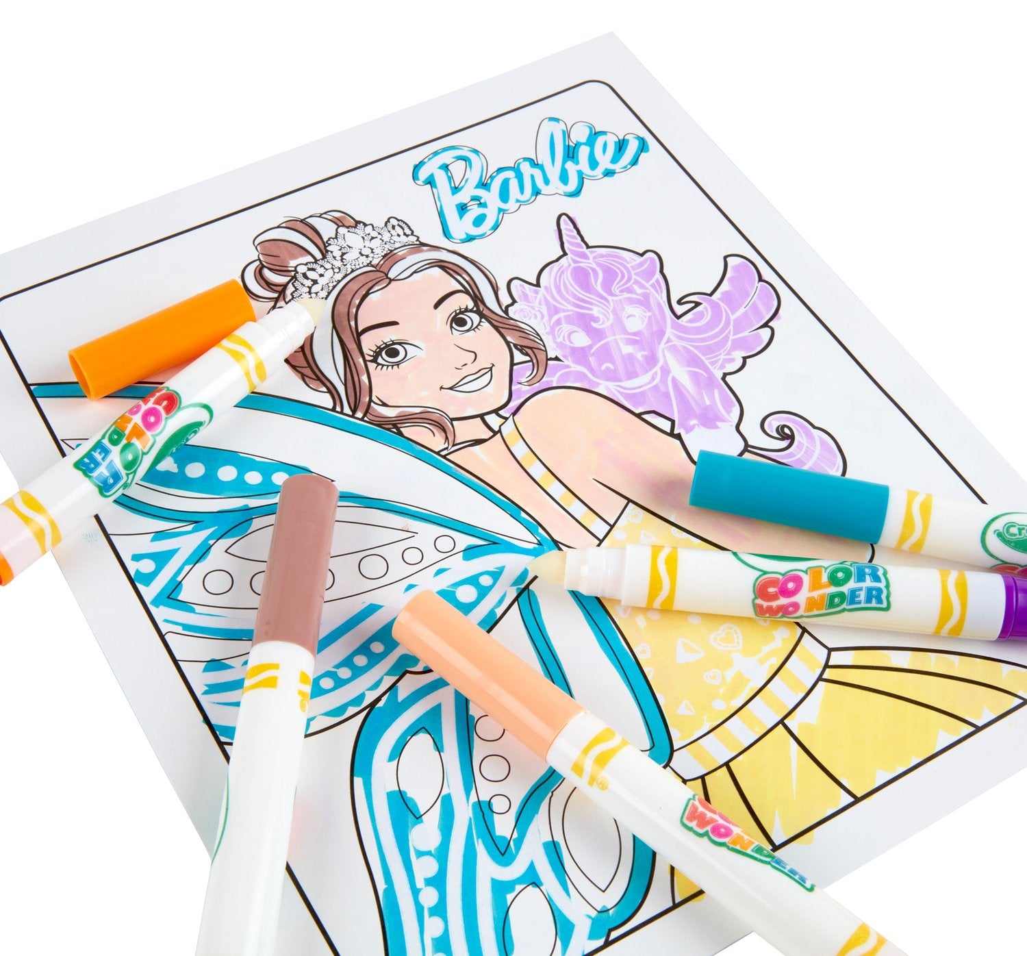 Barbie Color Wonder-pennor med 18 målarbilder