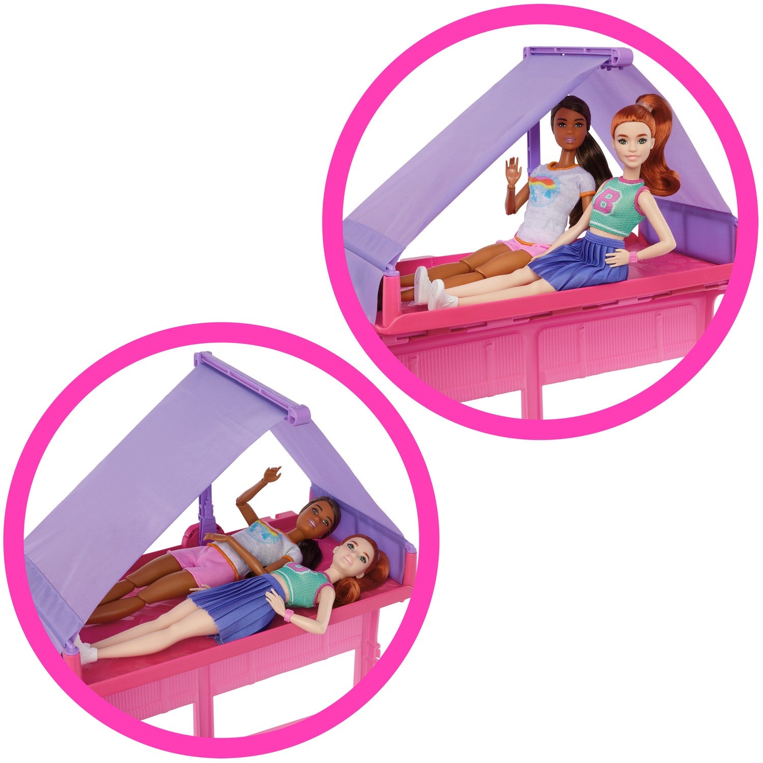 Barbie Drömhusbil med 7 lekplatser och över 60 tillbehör