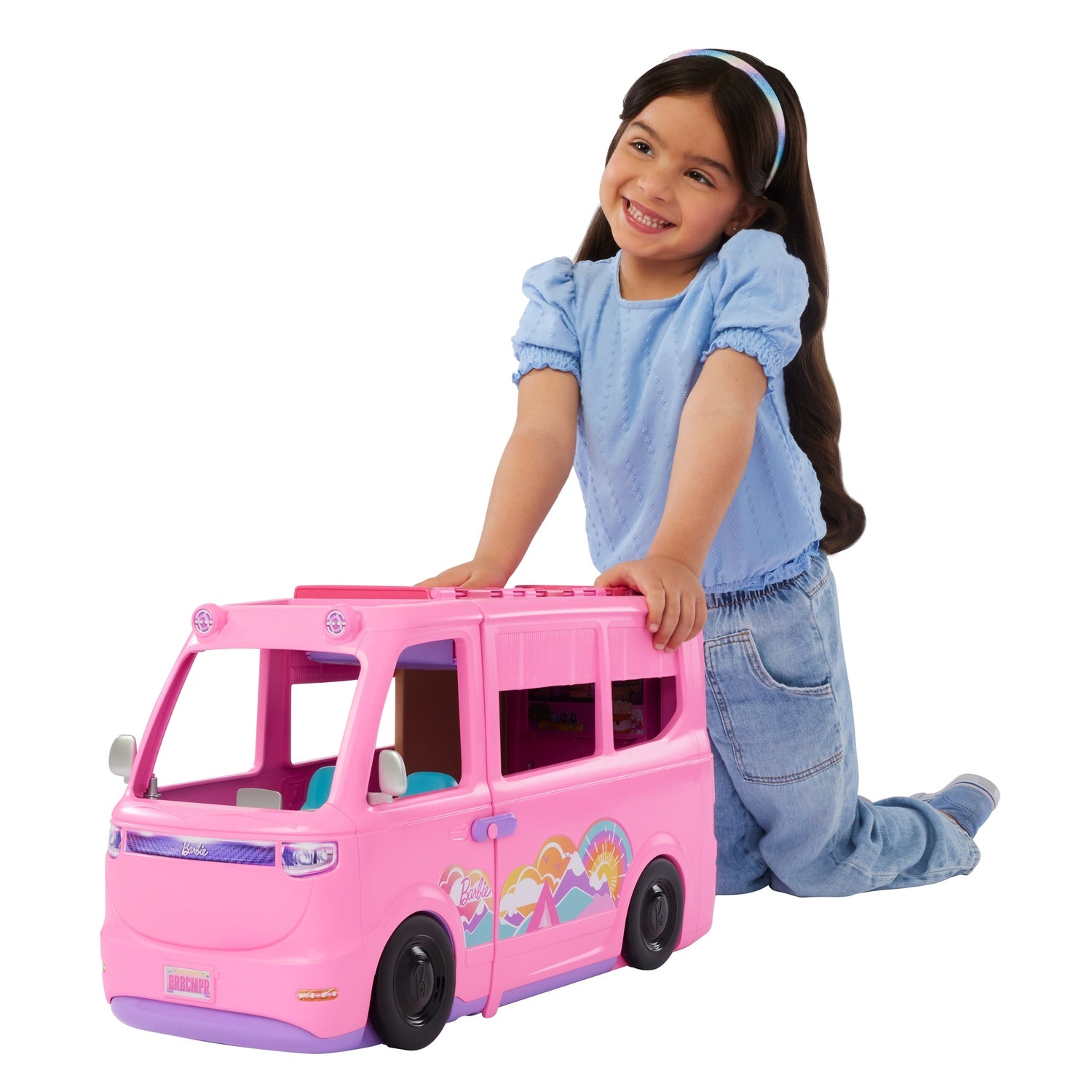 Barbie Drömhusbil med 7 lekplatser och över 60 tillbehör