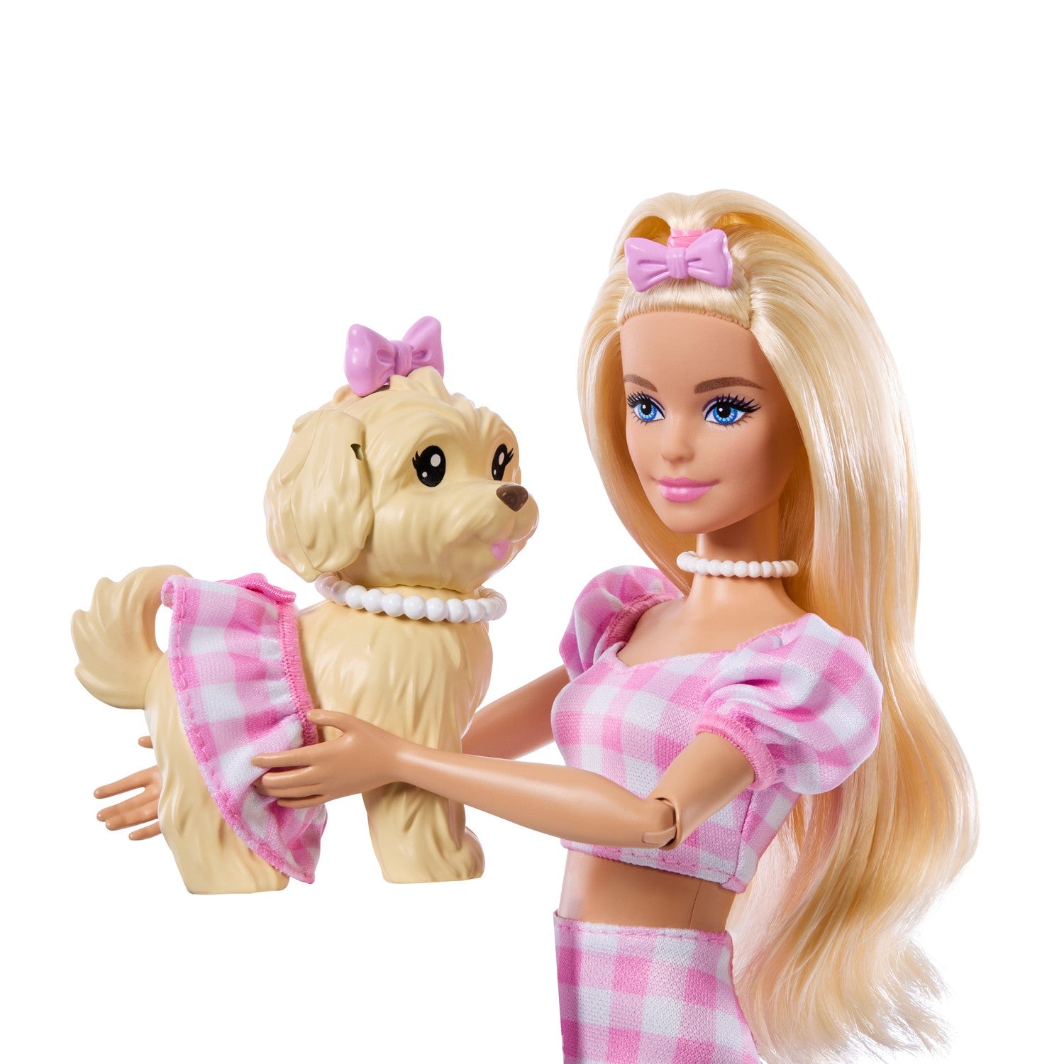 Barbie docka och hund matchande outfitset med tillbehör