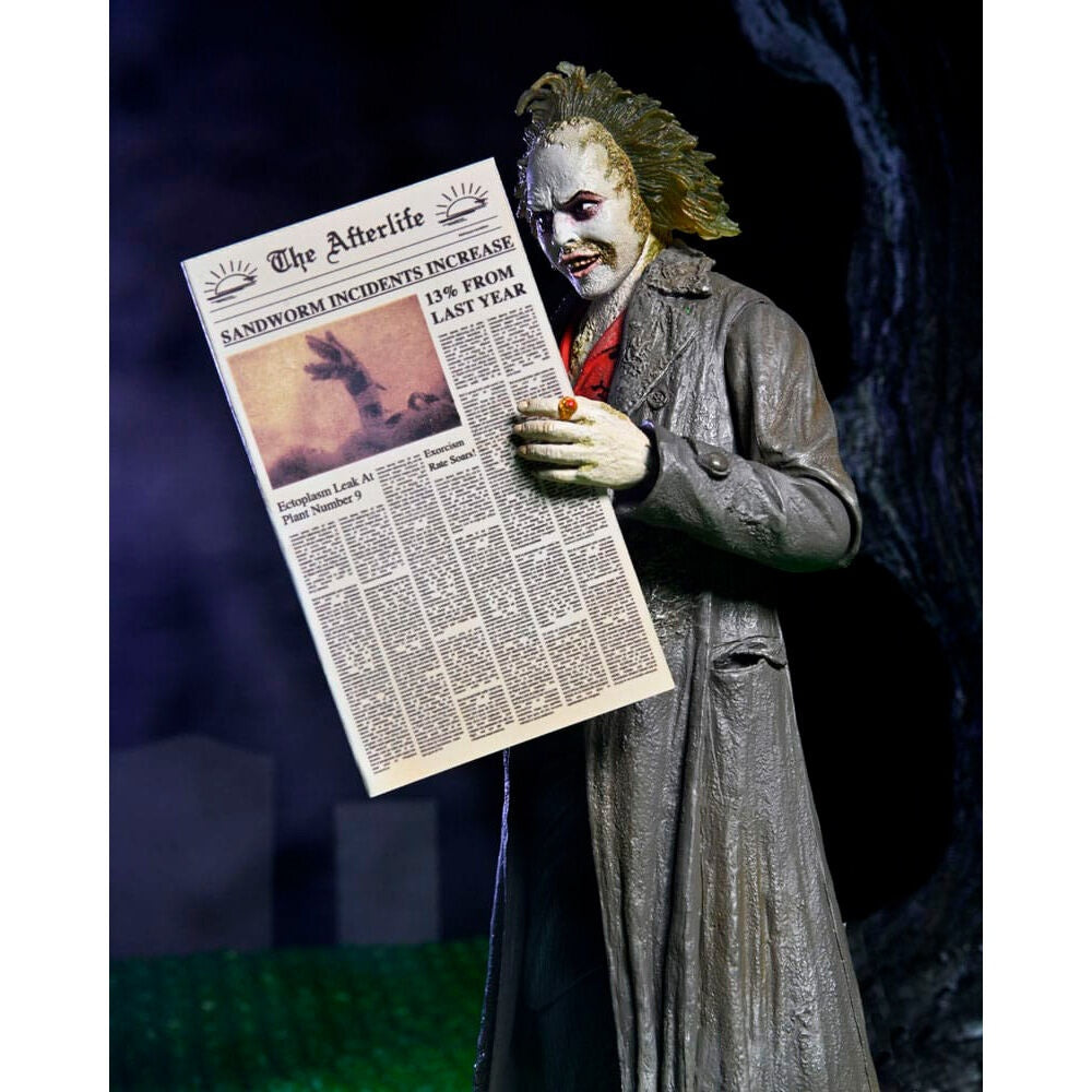 Beetlejuice 1988 Ultimate Tour Guide Figur, 18 cm lång