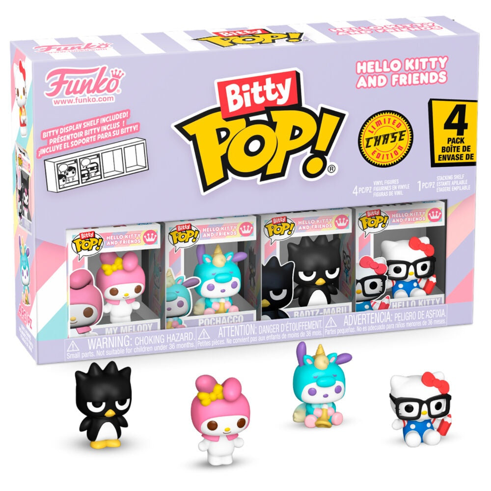 Blister 4 figurer Bitty POP Hello Kitty & Friends My Melody