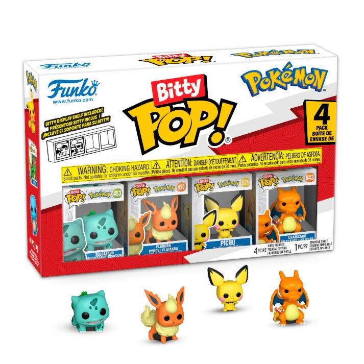 Blister 4-pack Bitty POP Bulbasaur vinylfigurer