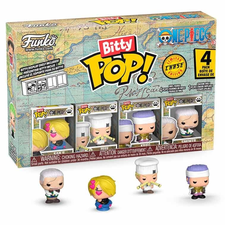 Blister 4-pack Bitty POP One Piece Sanji Vinylfigurer