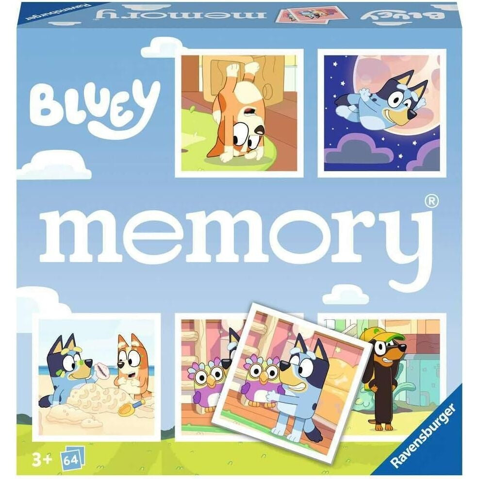 Bluey Memory Game för barn, roligt matchande kortspel
