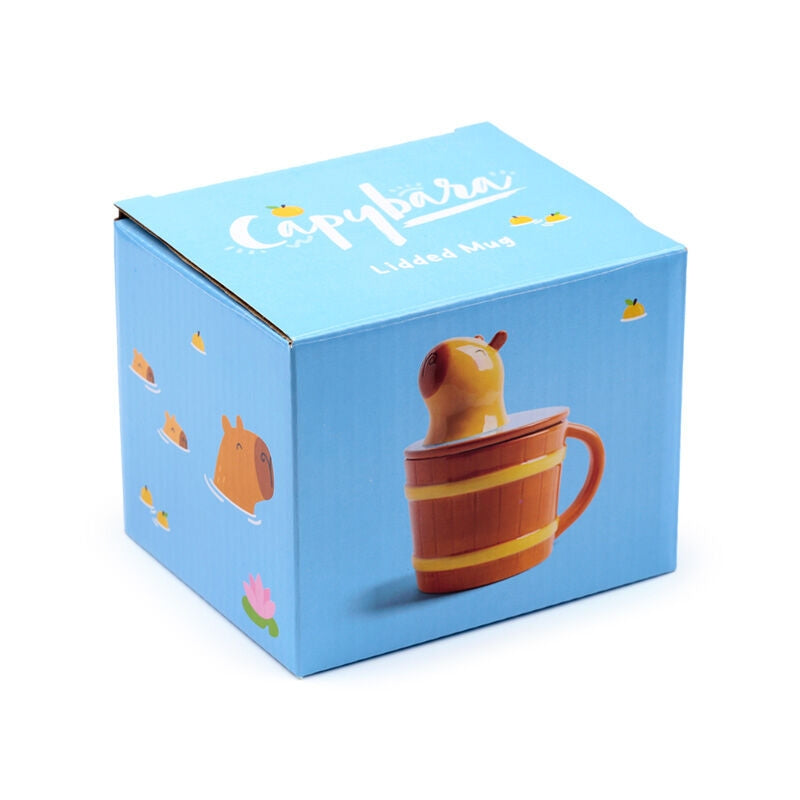 Capybaramugg med lock, keramik, 12 oz Kapacitet