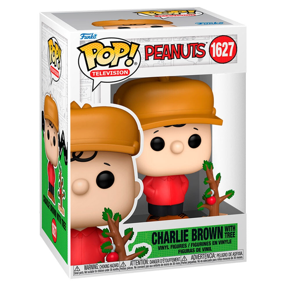 Charlie Brown Popfigur med julgran, 4-tums samlarobjekt