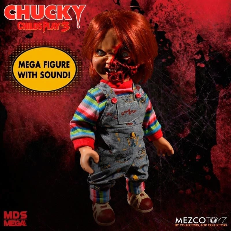 Chucky Talking Figur, 38 cm, Pizza Face Design