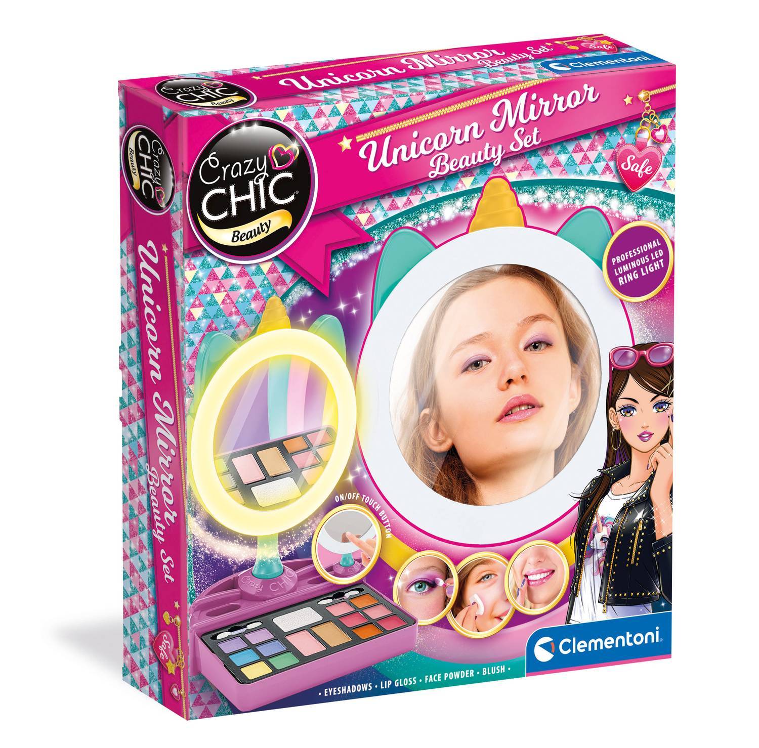 Crazy Chic - Sminkespeil med belysning og sminke