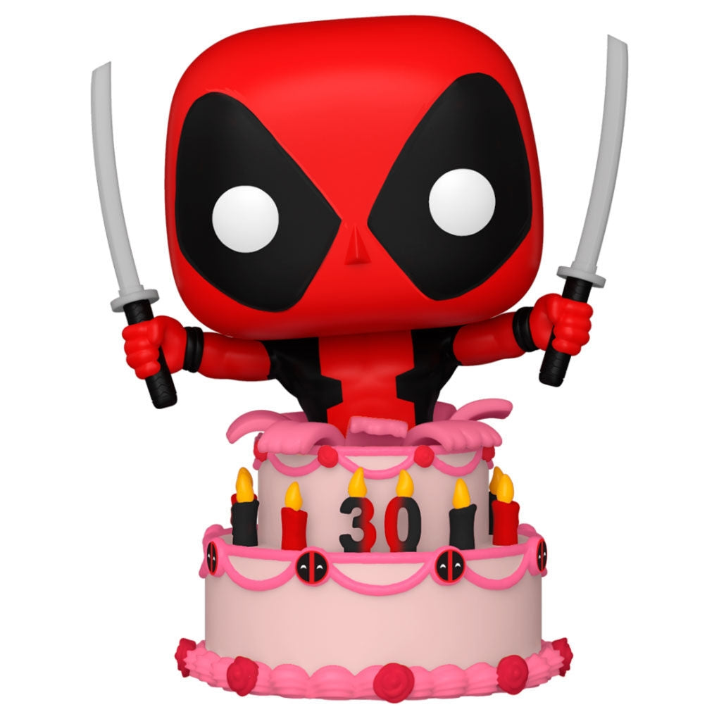 Deadpool 30-årsjubileumsfigur med tårttillbehör