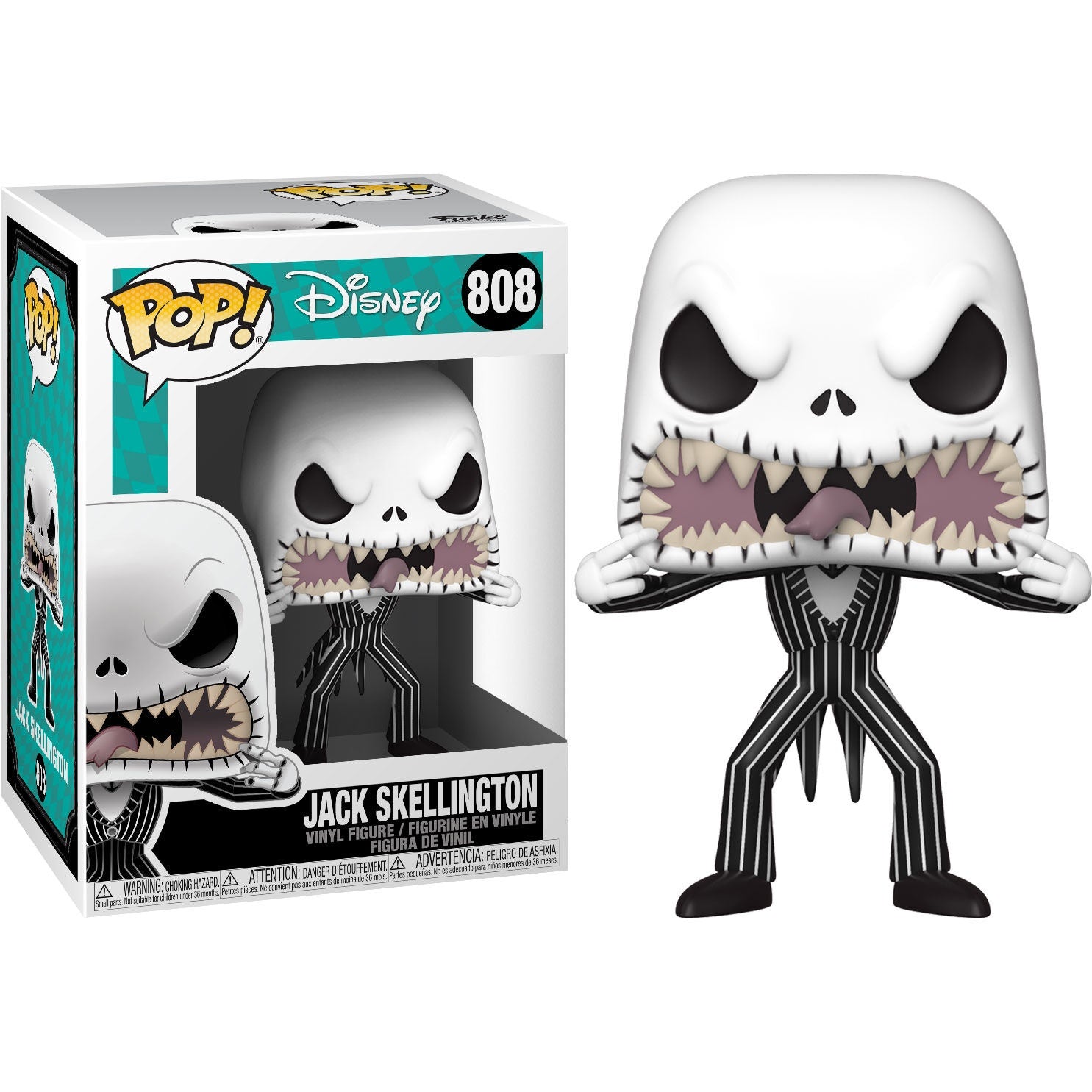 Disney Nightmare Before Christmas Jack Skellington Skrämmande ansiktsfigur