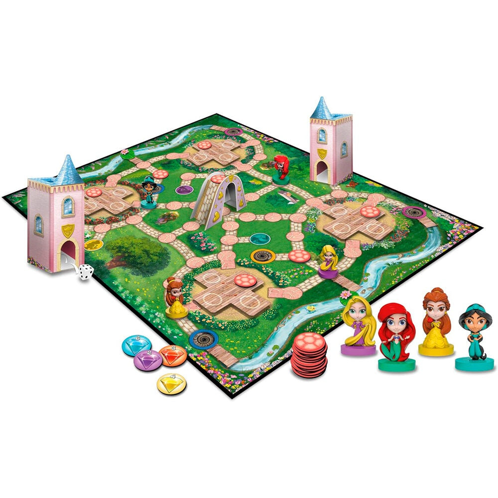Disney Princess Race Chase Brädspel för barn, 2-4 spelare