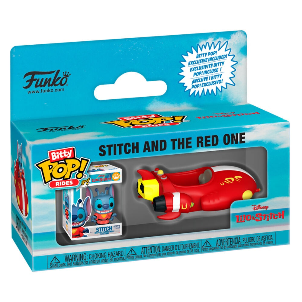 Disney Stitch Bitty POP Ride Figur – Samlarleksak, rolig design