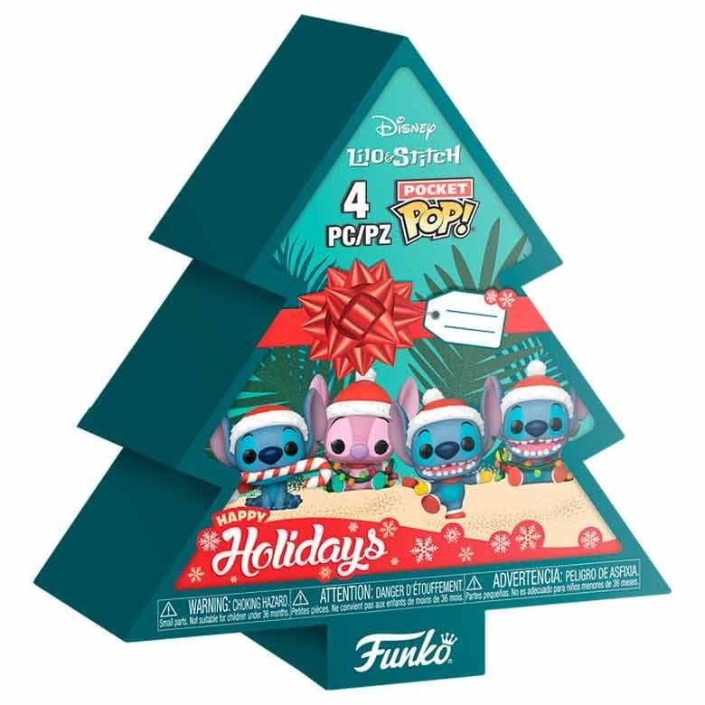 Disney Stitch Holiday Tree Pocket POP 4-figurspaket
