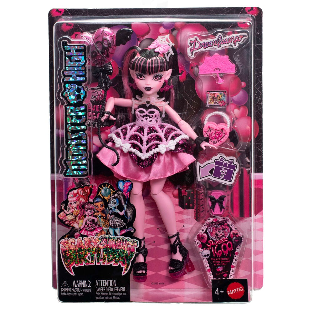 Draculaura Doll, 1600 Scary Sweet Birthday Edition