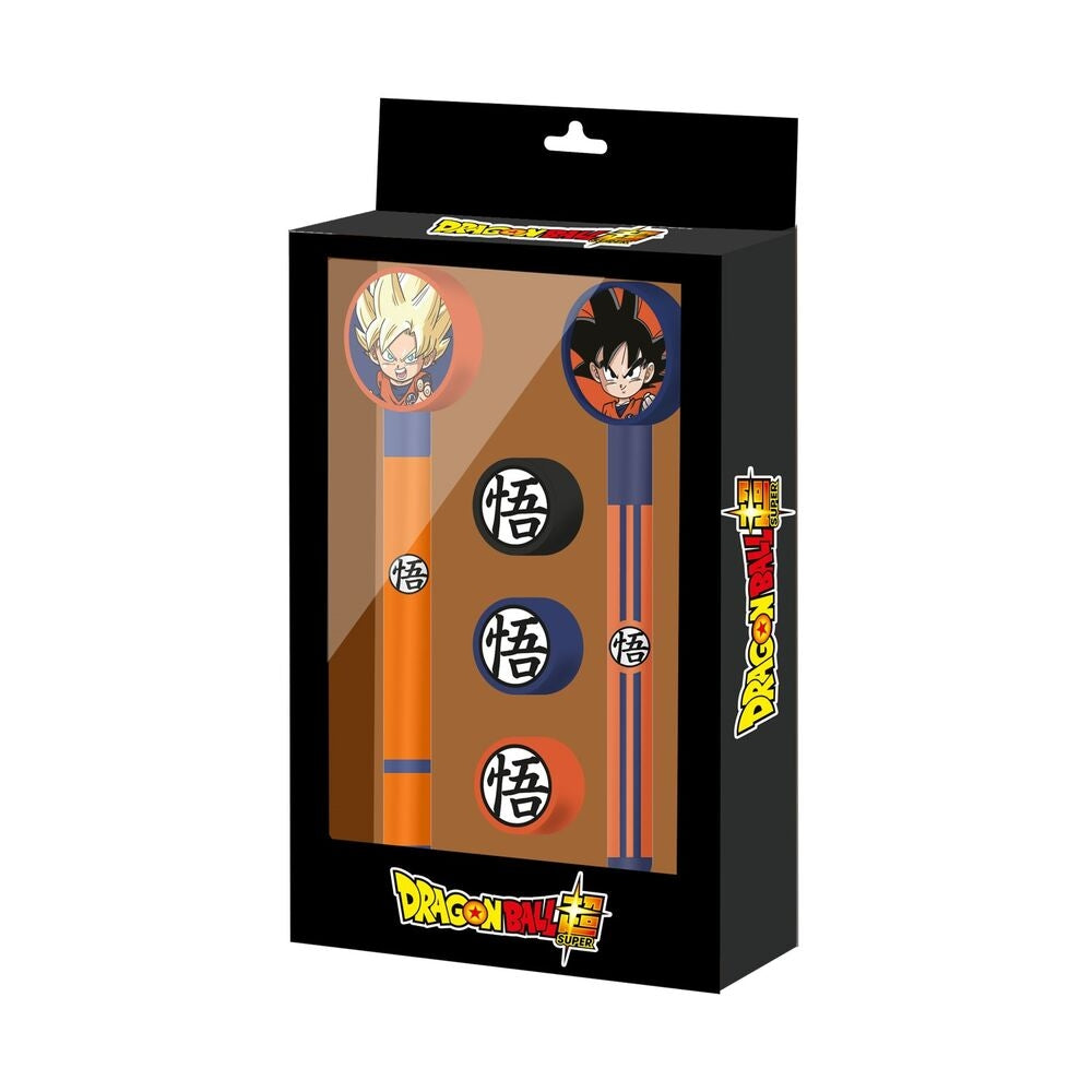 Dragon Ball Super Penna, Penna och 3 Suddgummi Set