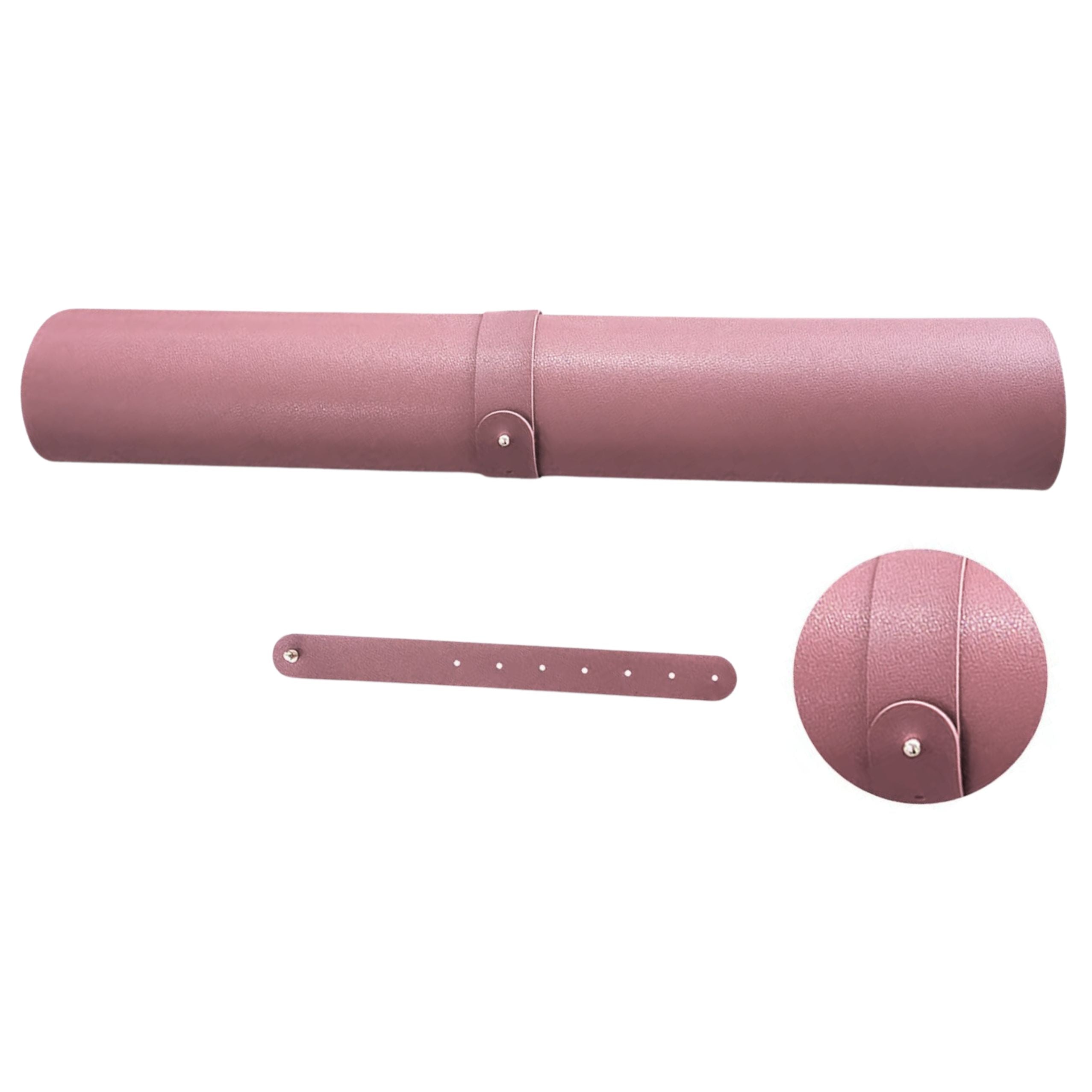 Dubbelsidig skrivbordsmatta, Eco-Leather, Rosa, 80x40 cm