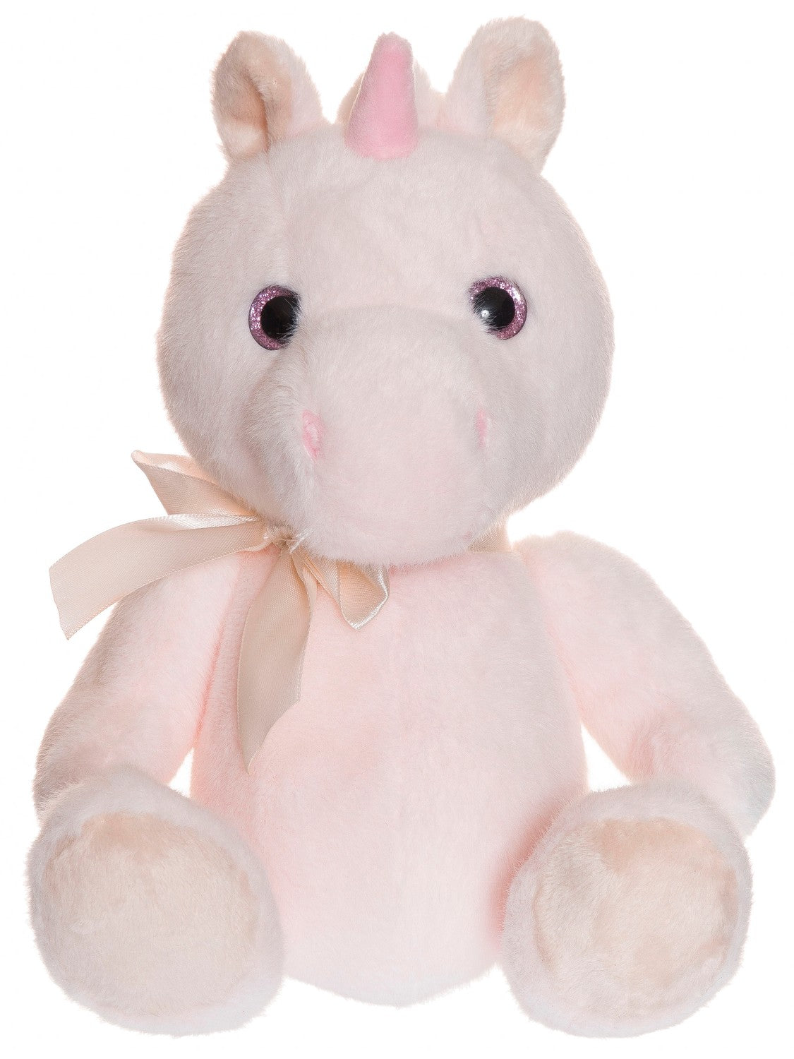 Enhörningsplyschleksak, ljusrosa, 20 cm, maskintvättbar