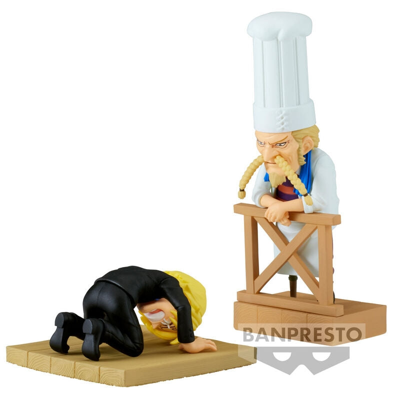 Ett stycke WCF Sanji & Zeff samlarfigurer, 8 cm set