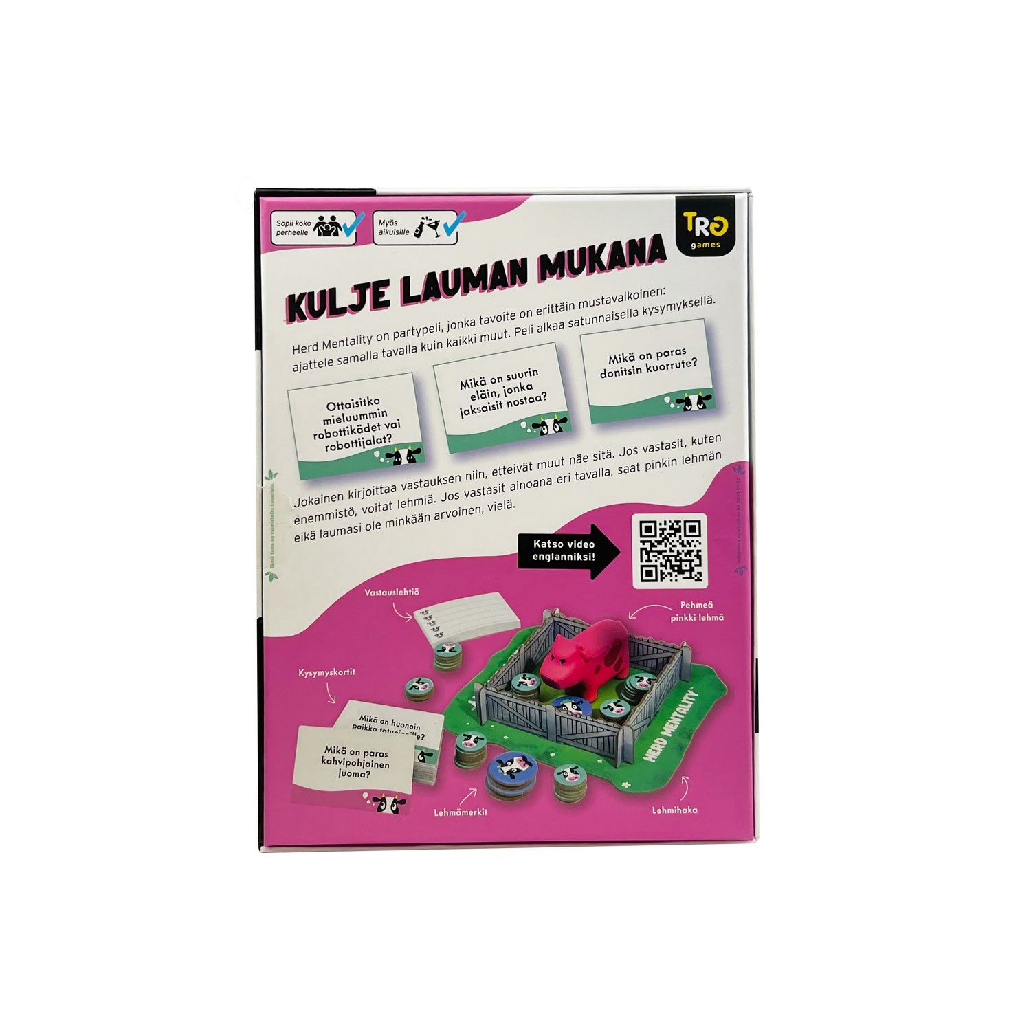 Familjespel Flockmentalitet, Finsk utgåva, 4–20 spelare