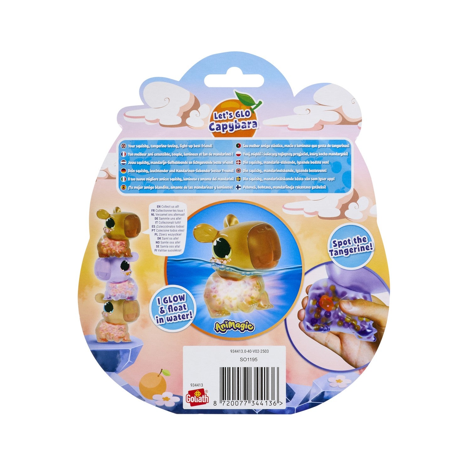 Flytande ljusande kapybaravattenleksak, brun