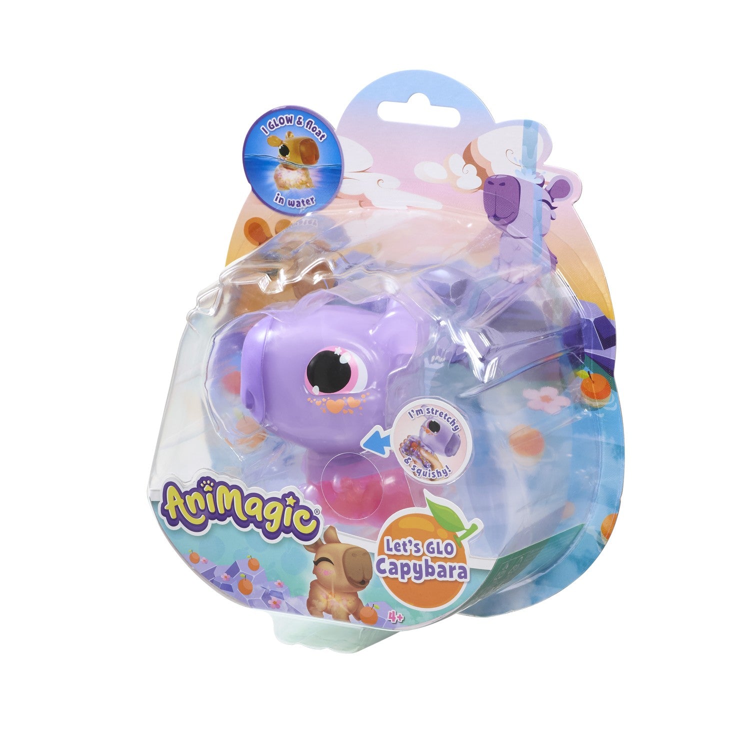 Flytande ljusande kapybaravattenleksak, lila