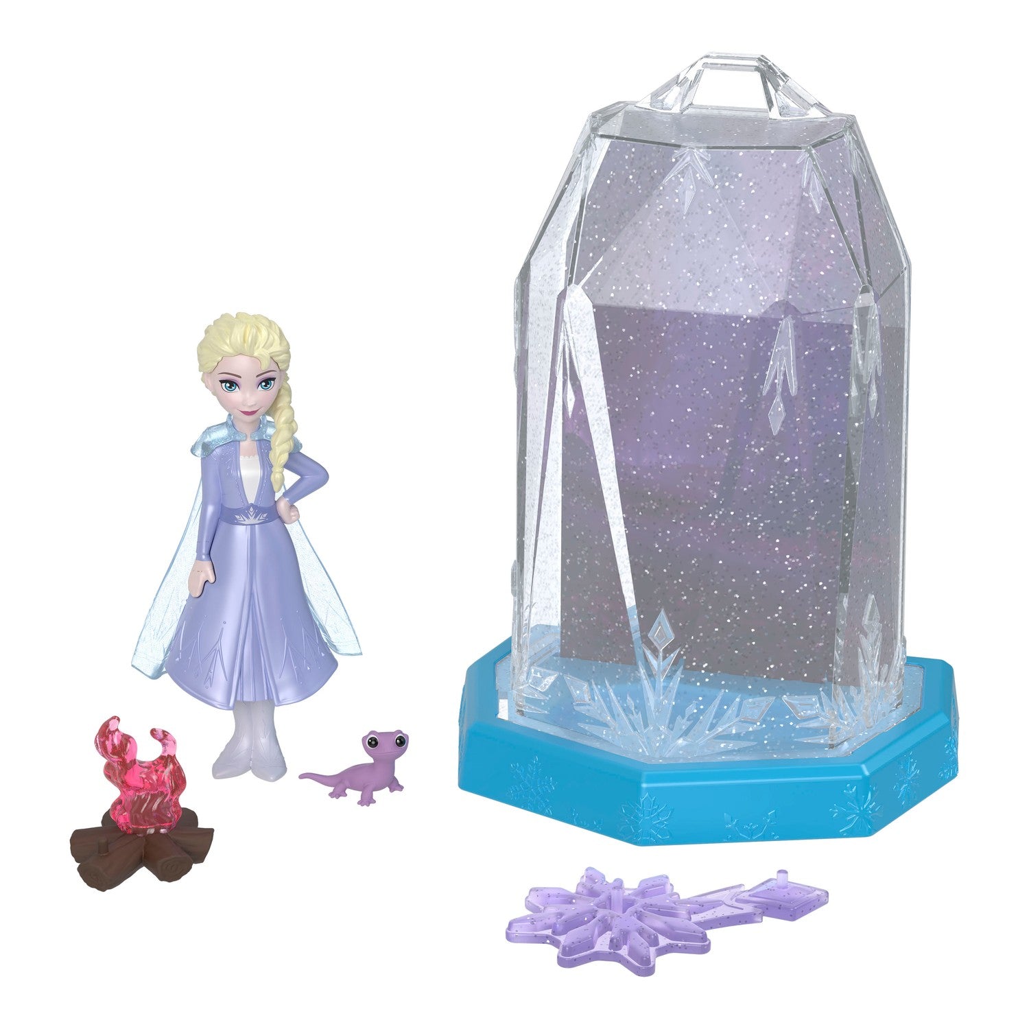 Frozen isblockleksak med docka, vän och tillbehör