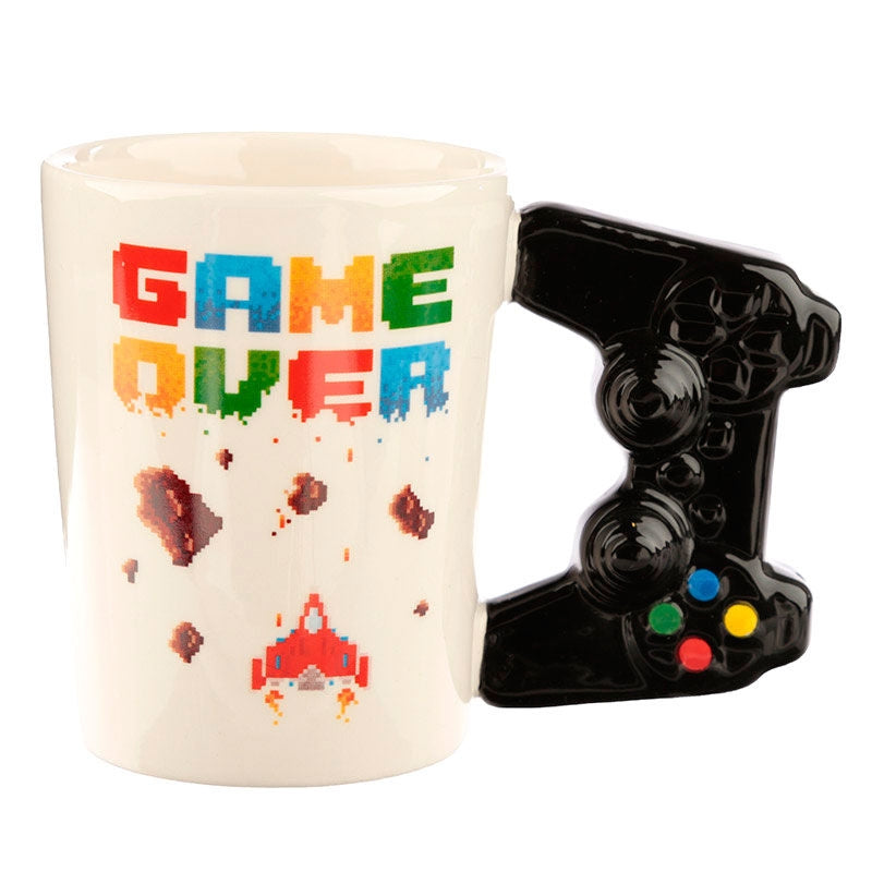 Game Over Controller Mug - Videospelformat handtag, 12 oz