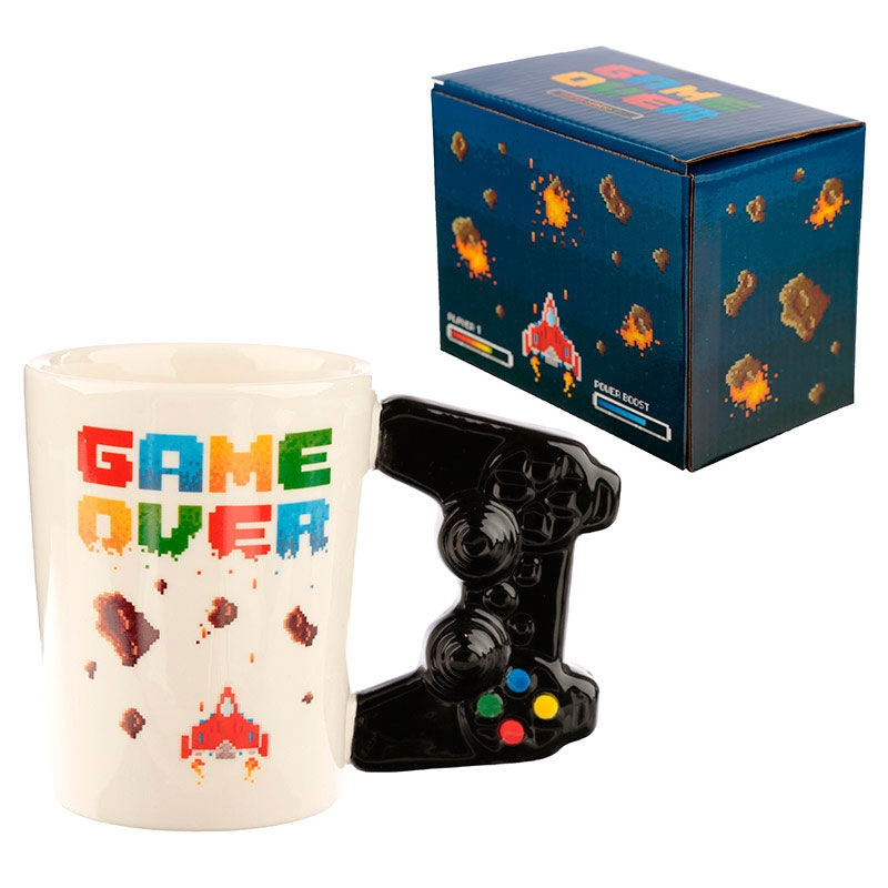 Game Over Controller Mug - Videospelformat handtag, 12 oz