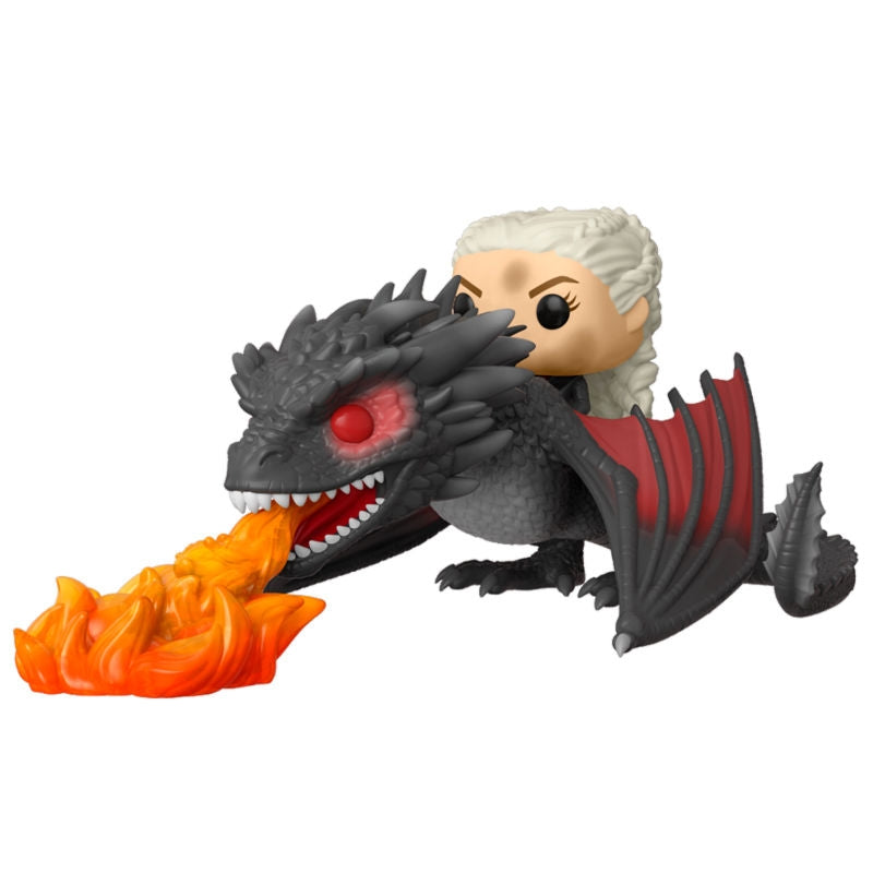 Game of Thrones Daenerys figur med Fiery Drogon Display