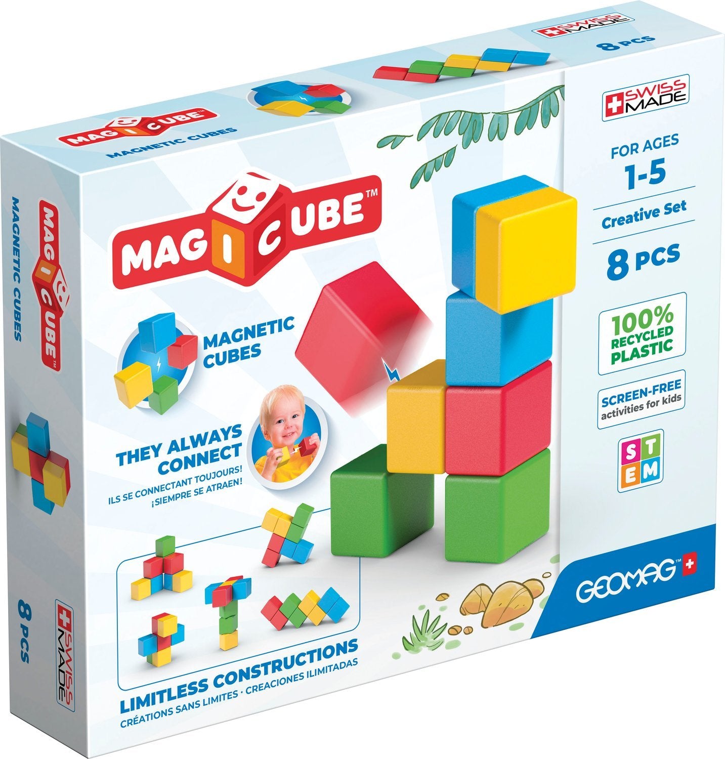 Geomag Magicube byggeklosser 8 deler