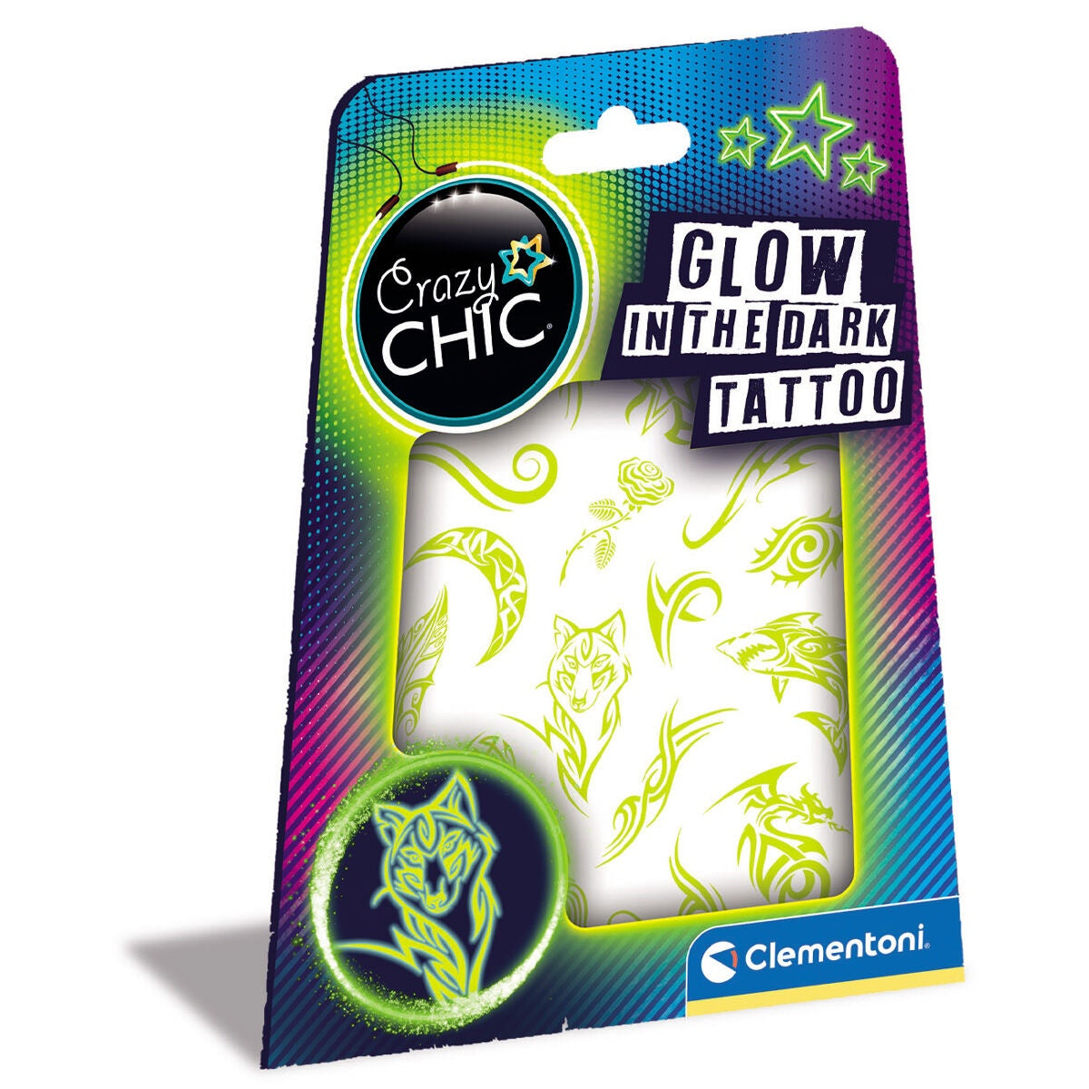 Glow in the Dark-tatueringar för barn, rolig kroppskonst, 10 mönster