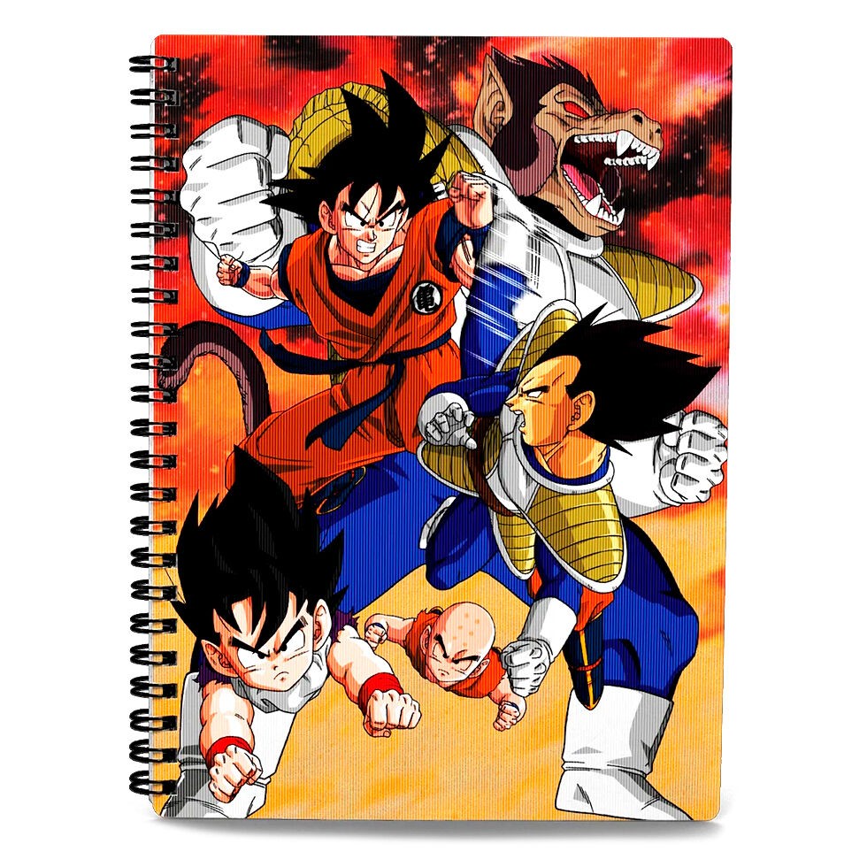 Goku vs Vegeta A2 Notebook för Dragon Ball Z-fans