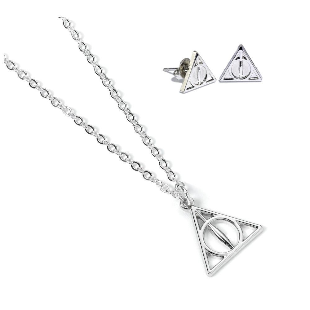 Harry Potter Deathly Hallows Halsband och örhängen set