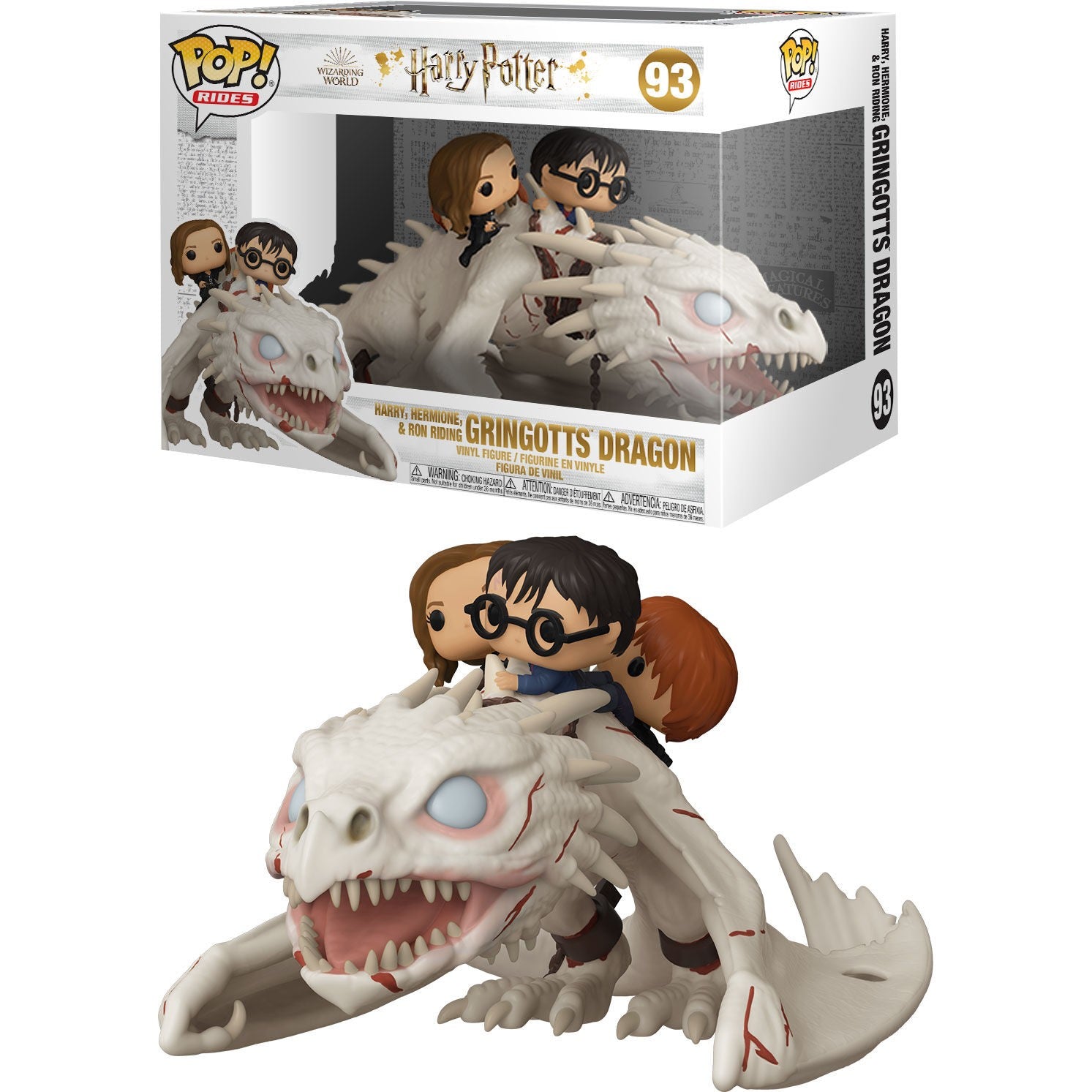 Harry Potter Gringotts Dragon Toy med Harry, Ron, Hermione Figurer