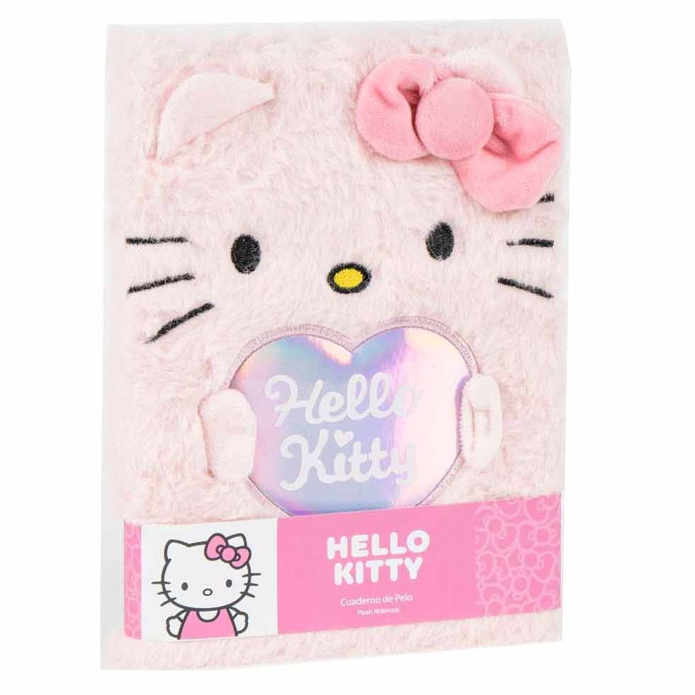 Hello Kitty Plush Notebook med mjuk pärm och 80 sidor