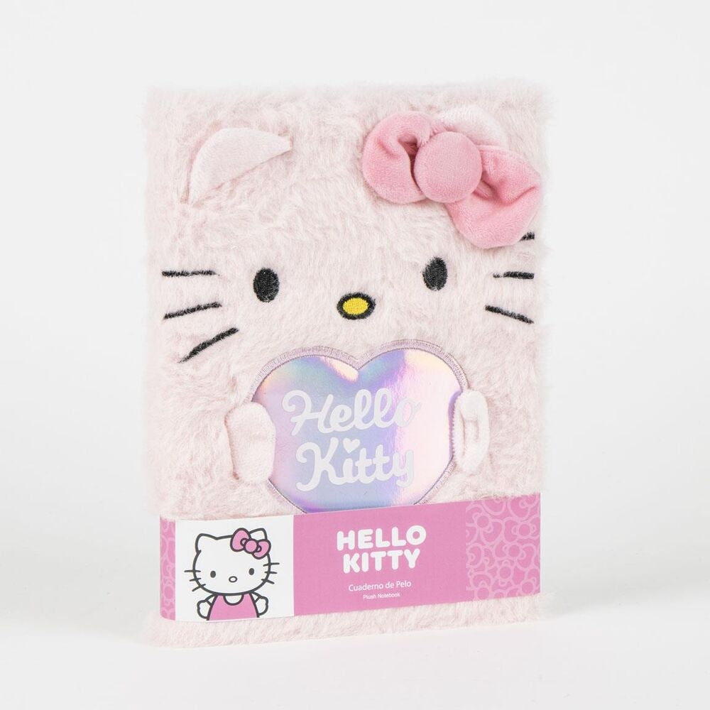 Hello Kitty Plush Notebook med mjuk pärm och 80 sidor