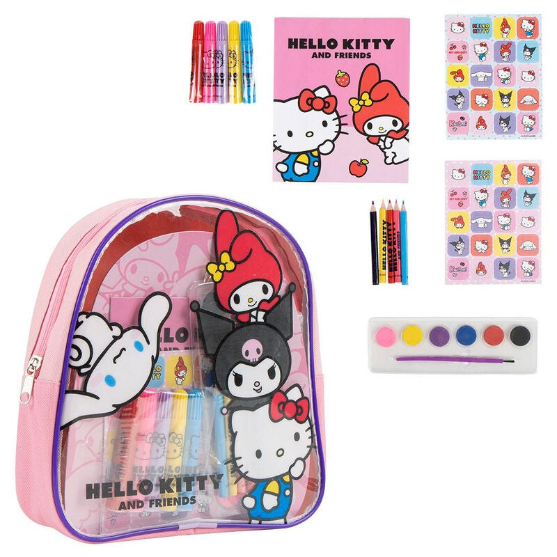 Hello Kitty-ryggsäck med brevpappersset för skolbruk