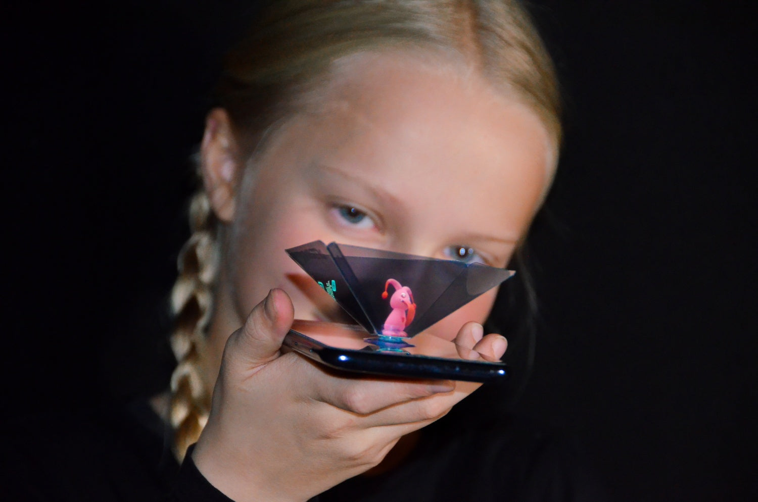 Holomonster Startpaket: Hologrampyramid och 3 kort