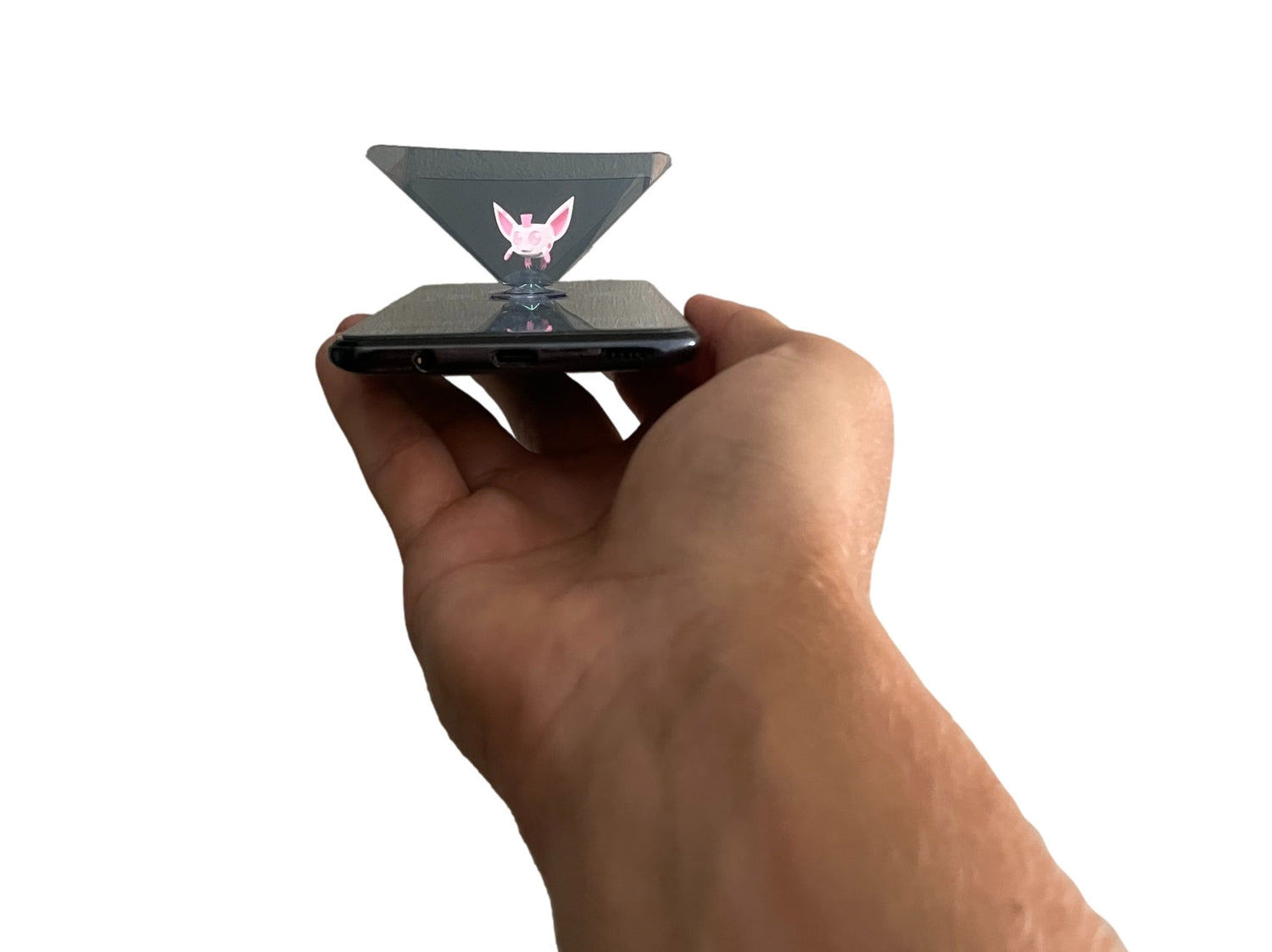 Holomonster Startpaket: Hologrampyramid och 3 kort