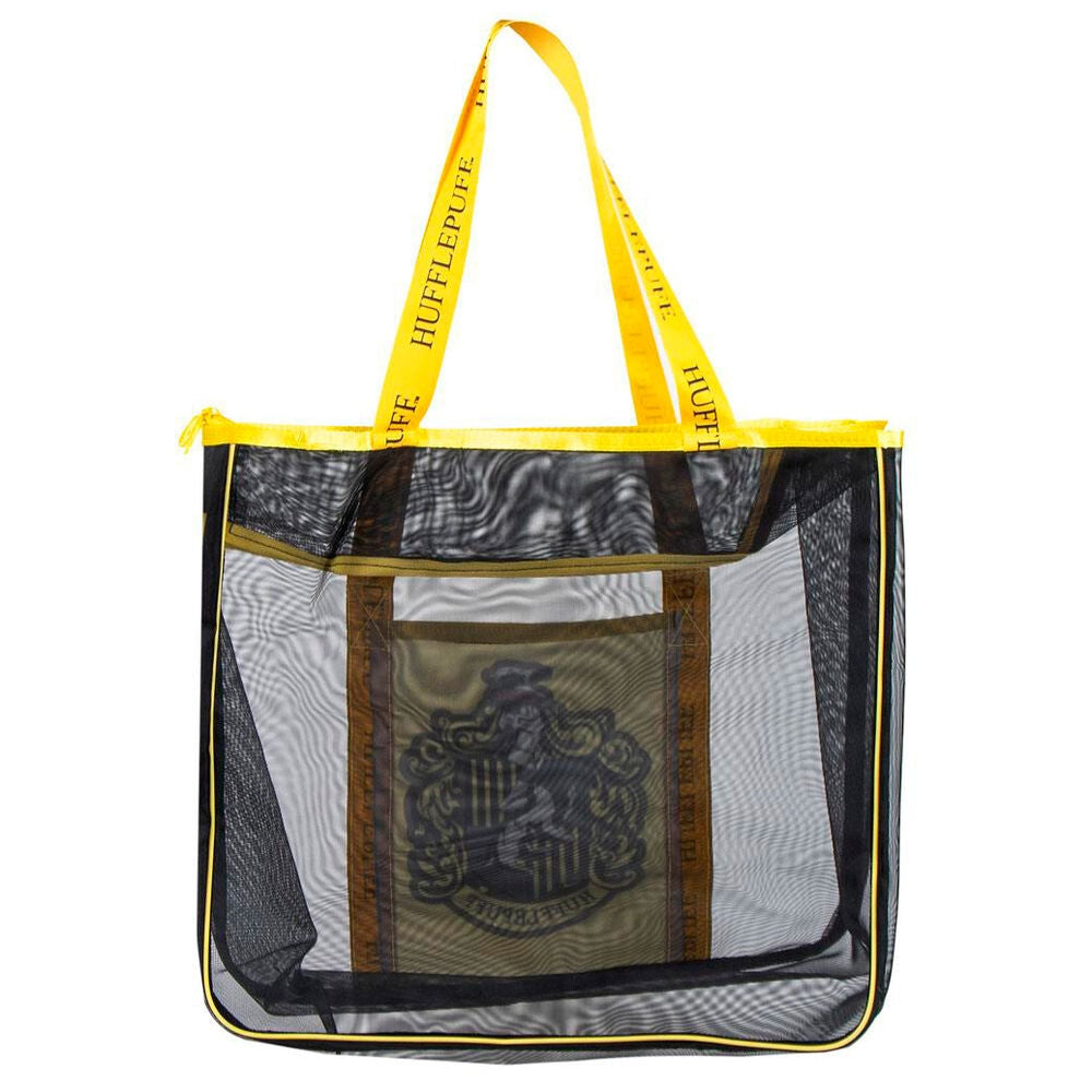 Hufflepuff strandväska, slitstarkt material, stor kapacitet