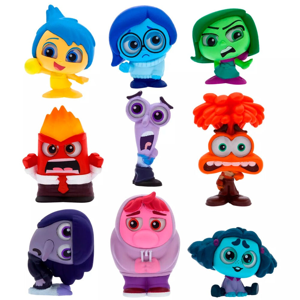 Inside Out 2-pack: 9 figurer, 4 cm samlarleksaker