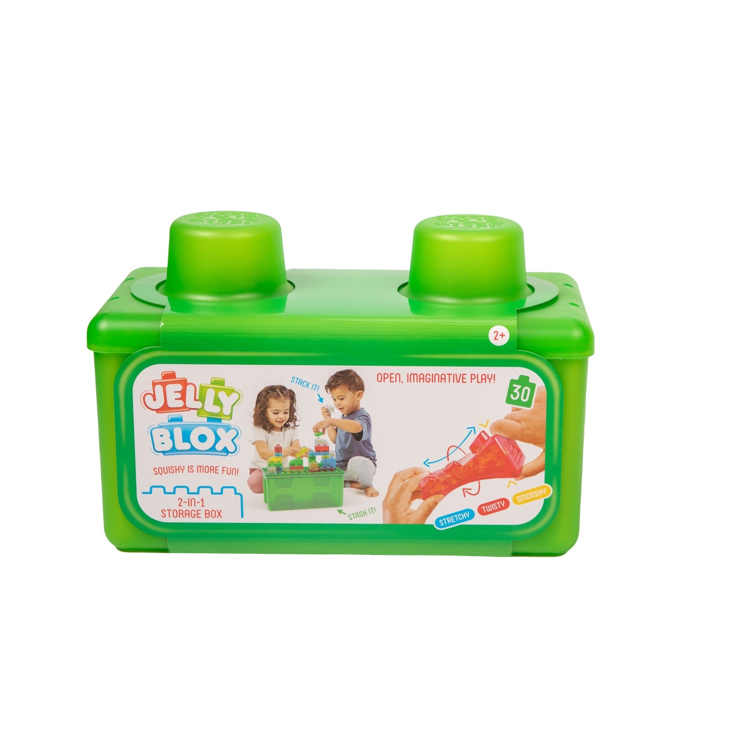 Jelly Blox byggklossar med förvaringsfodral, 30 delar