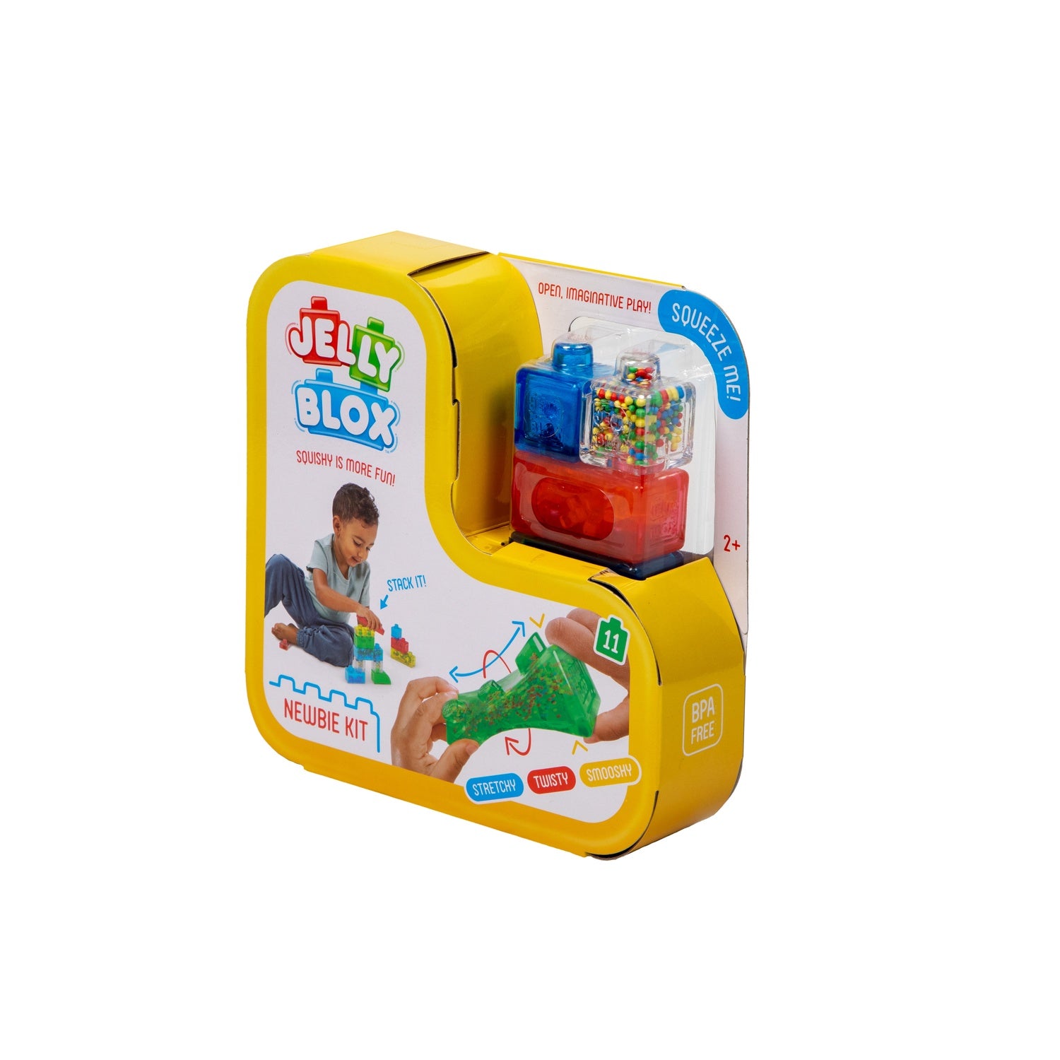 Jelly Blox byggklosskit, mjuka och töjbara, 11 delar