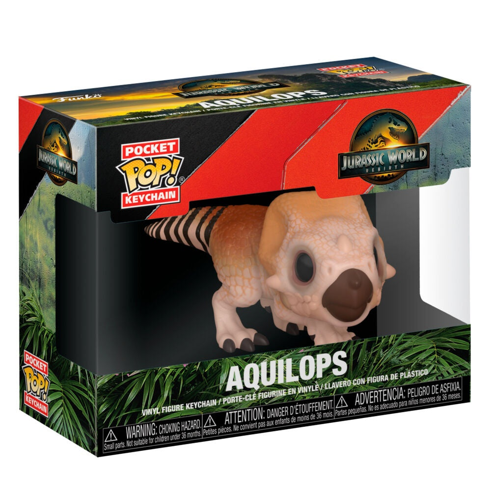 Jurassic World Pocket POP-nyckelring, Aquilops samlarfigur