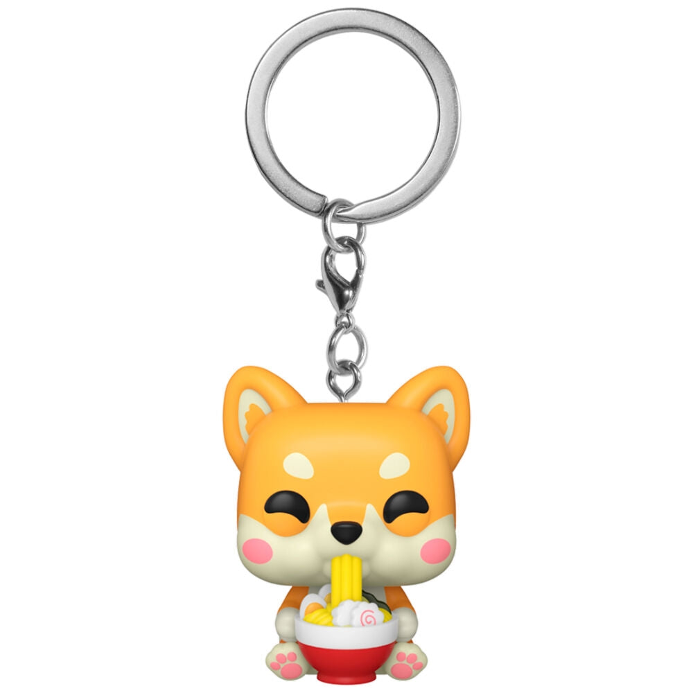 Kawaii Ramen Shiba Pocket POP-nyckelring, söt matälskare