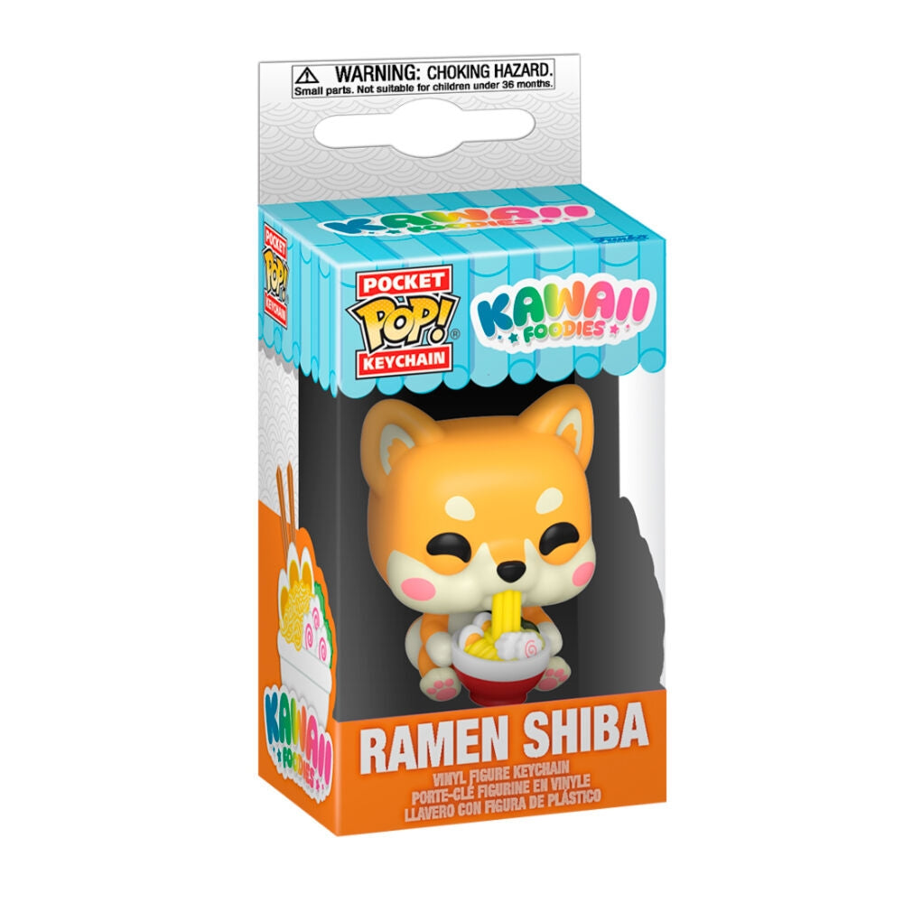 Kawaii Ramen Shiba Pocket POP-nyckelring, söt matälskare